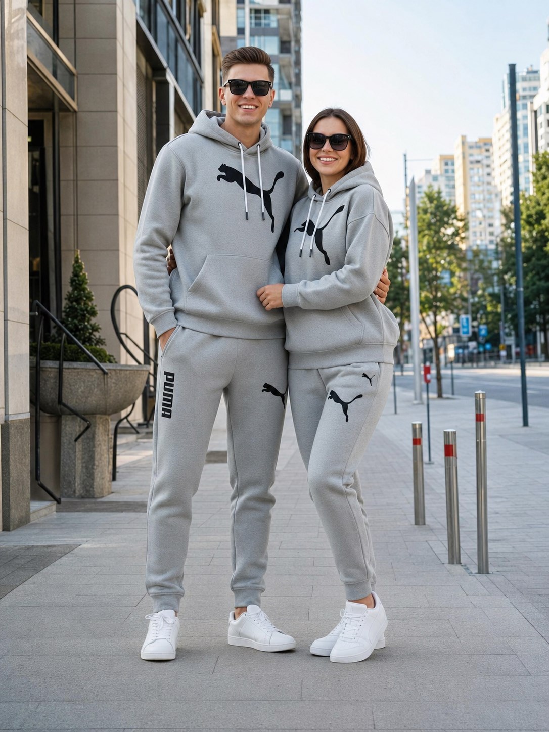 Меланж спортивний костюм Puma, вигляд спереду